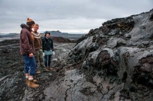 Krafla volcanic lava walk